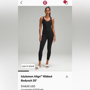 Lululemon One Piece ribbed align 25"
